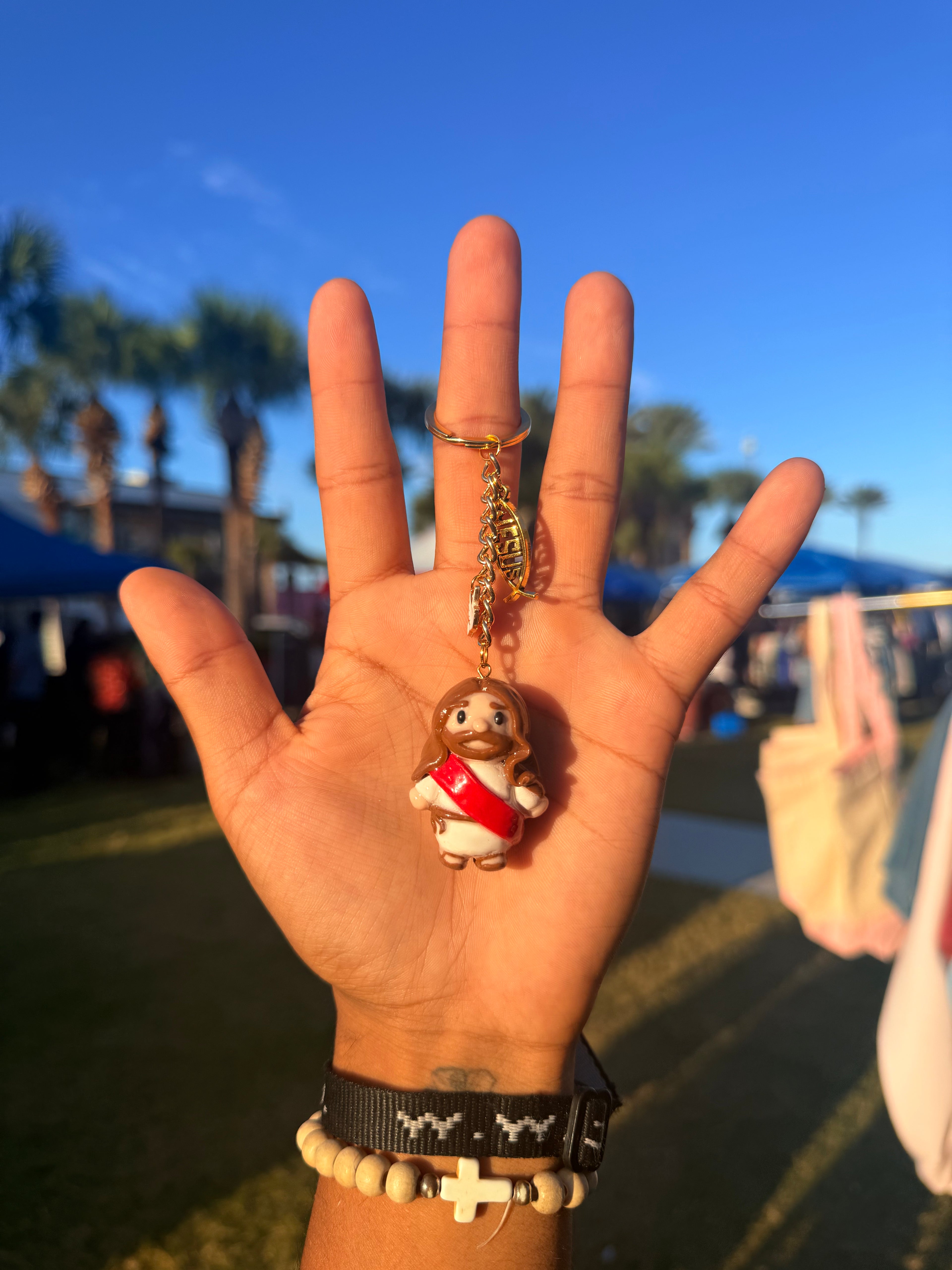 Jesus Handmade Keychain (clay)