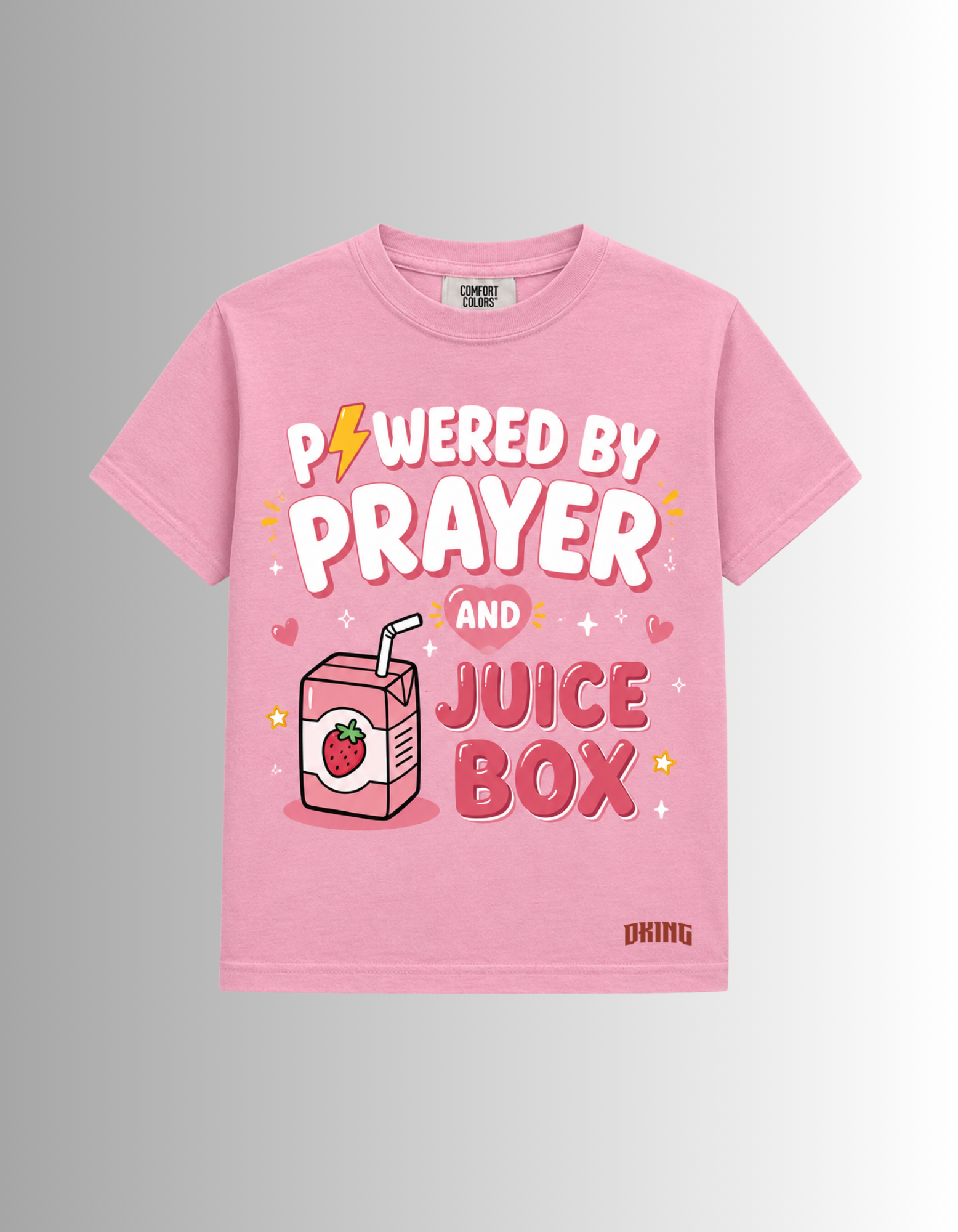 Powered by Prayer Kids tee