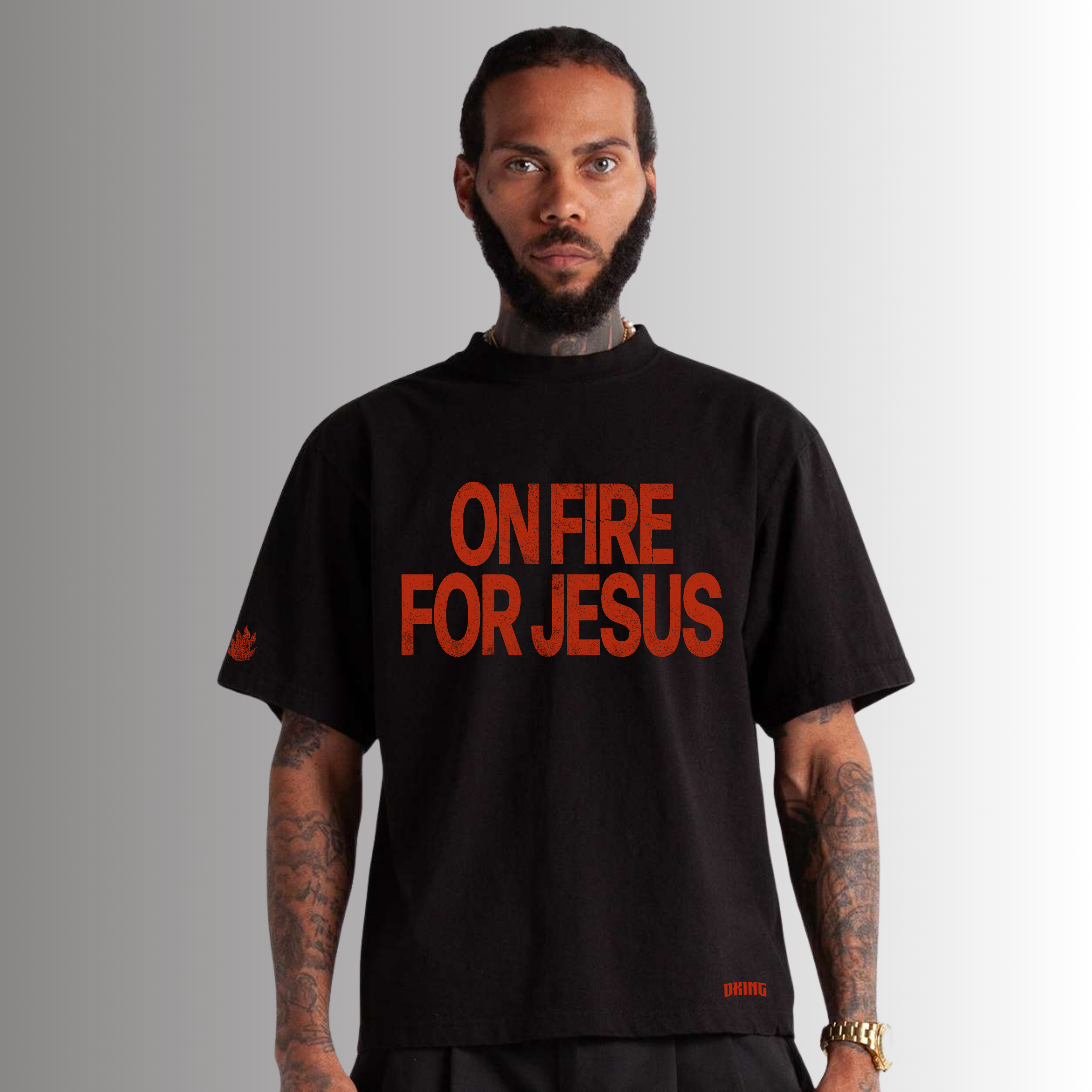 On fire for Jesus tee