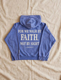 Walk by Faith hoodie flat lay