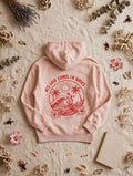 His Love Comes in Waves hoodie flat lay